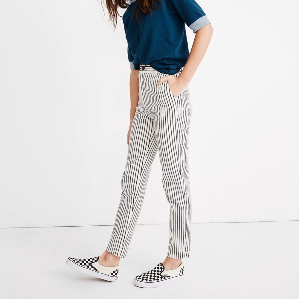 Madewell Tapered Pants in Stripe